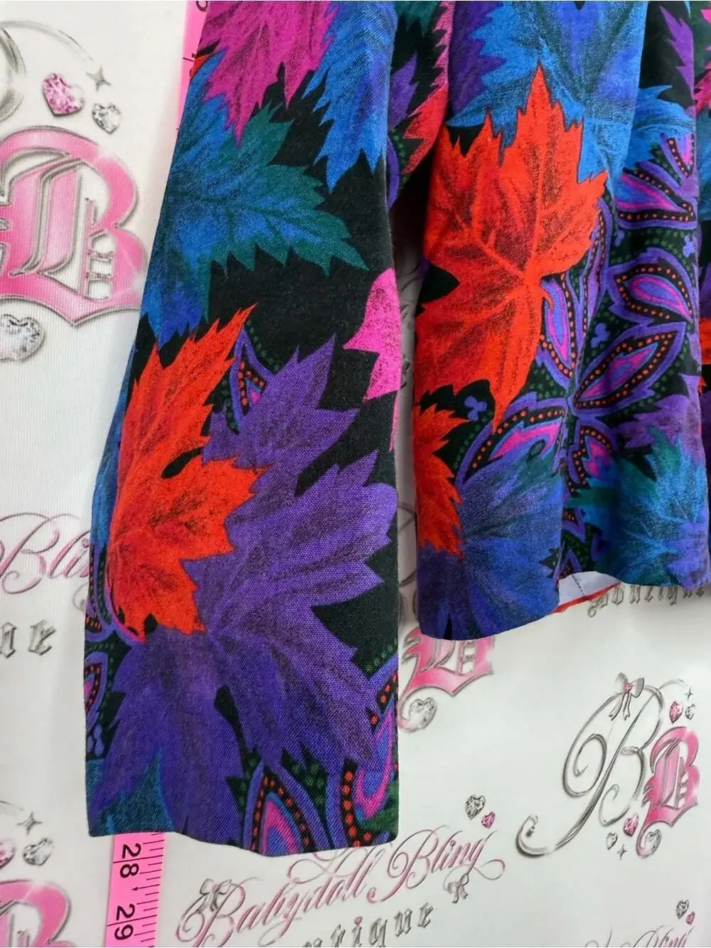 FAROUCHE set Vintage top & Floral Pleated Skirt - Multicolor retro 2 piece